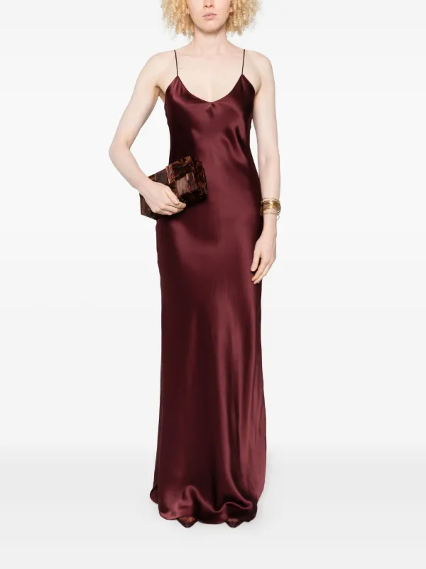 Nili Lotan Slip Maxi Dress | Red