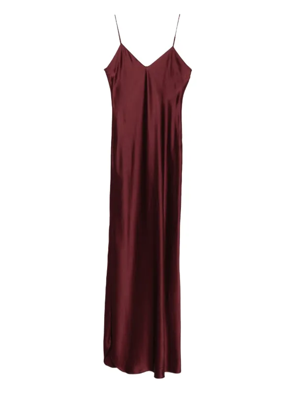 princess polly baby blue dress Ruched Bust Satin Slip Dress - Mulberry