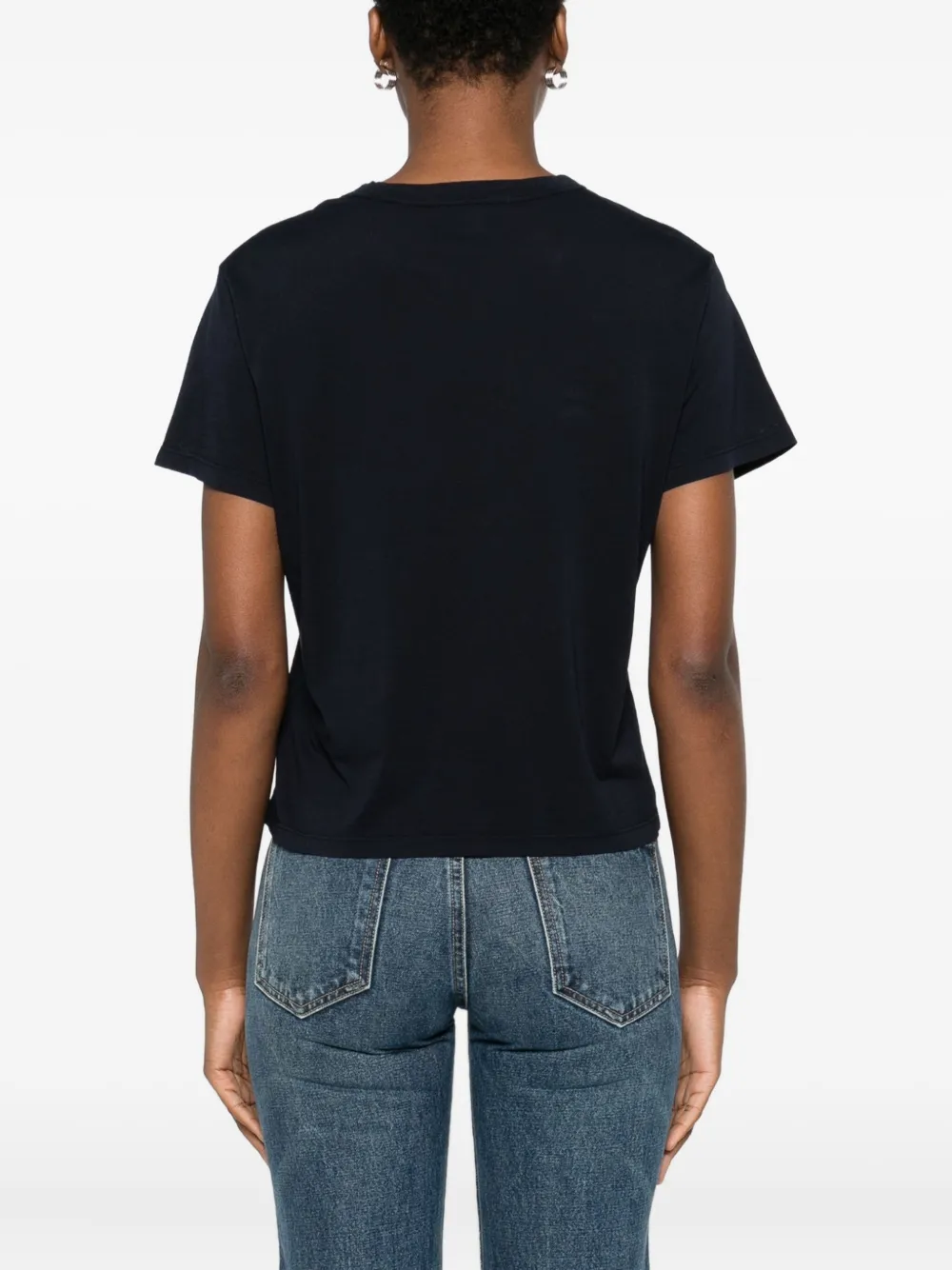 Nili Lotan Katoenen T-shirt met korte mouwen Blauw