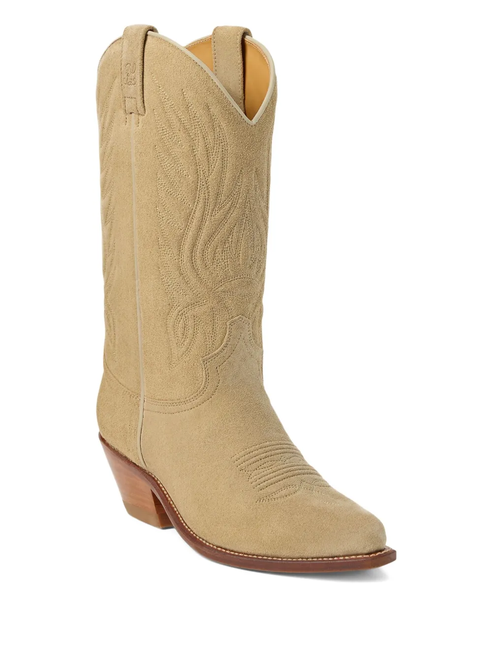 Ralph Lauren Collection 40 mm Chilton laarzen met Western-stijl Bruin