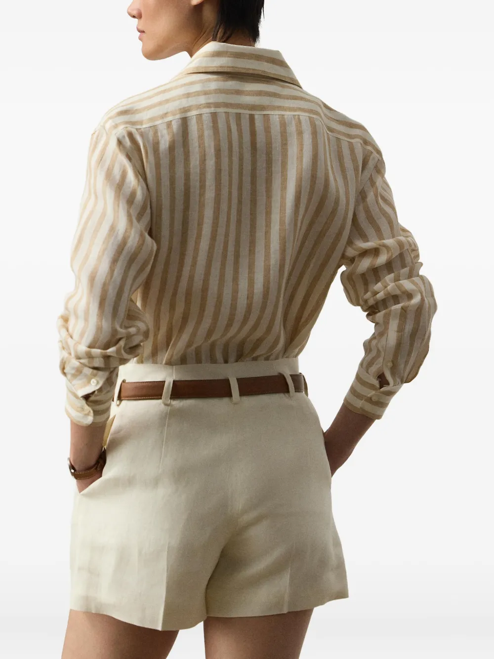 Ralph Lauren Collection Gestreept shirt Beige