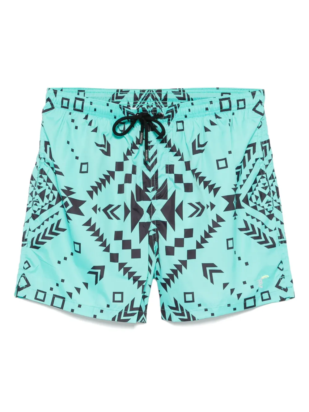 TOOCO graphic-print swim shorts | Green | Image 1