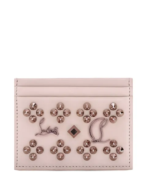 Christian Louboutin crystal-embellished leather cardholder