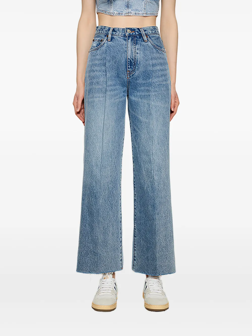 Hey Joanie Jeans met logopatch - Blauw