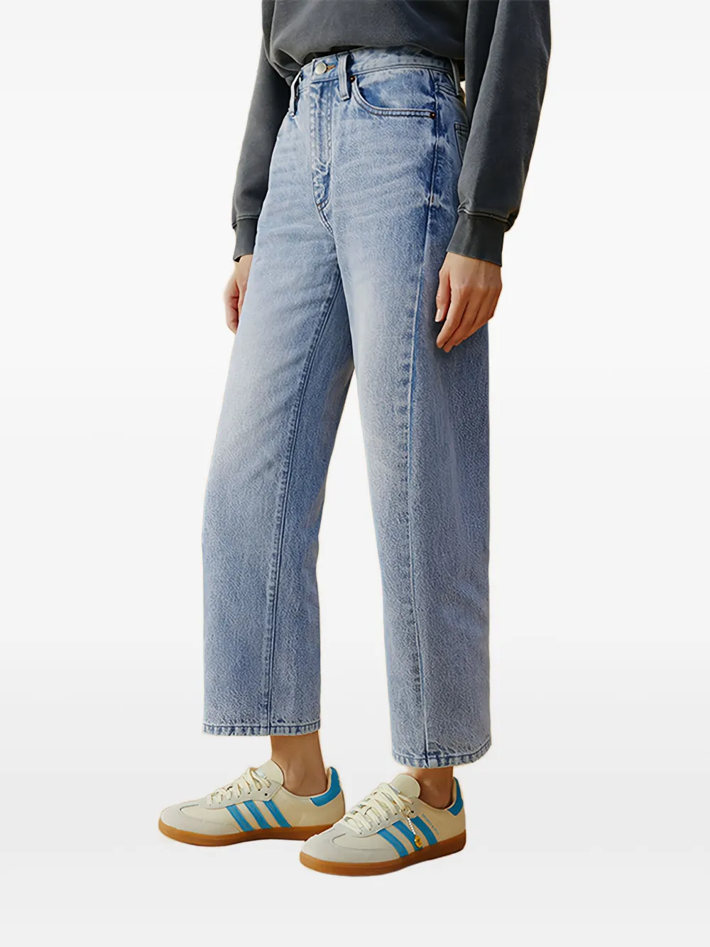 Hey Joanie Jeans met logopatch - Blauw