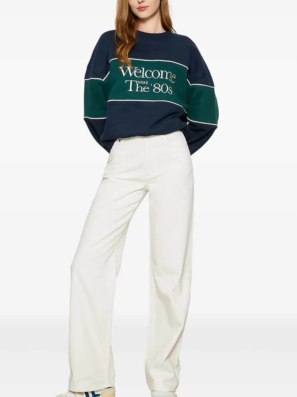 Hey Joanie Jeans met logopatch - Wit
