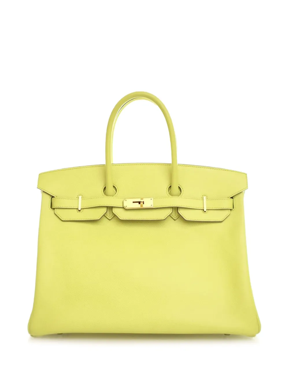 Hermès Pre-Owned 2013 Epsom Birkin Retourne 35 handbag - イエロー Hermès Pre-Owned 2013 Epsom Birkin Retourne 35 handbag - イエロー