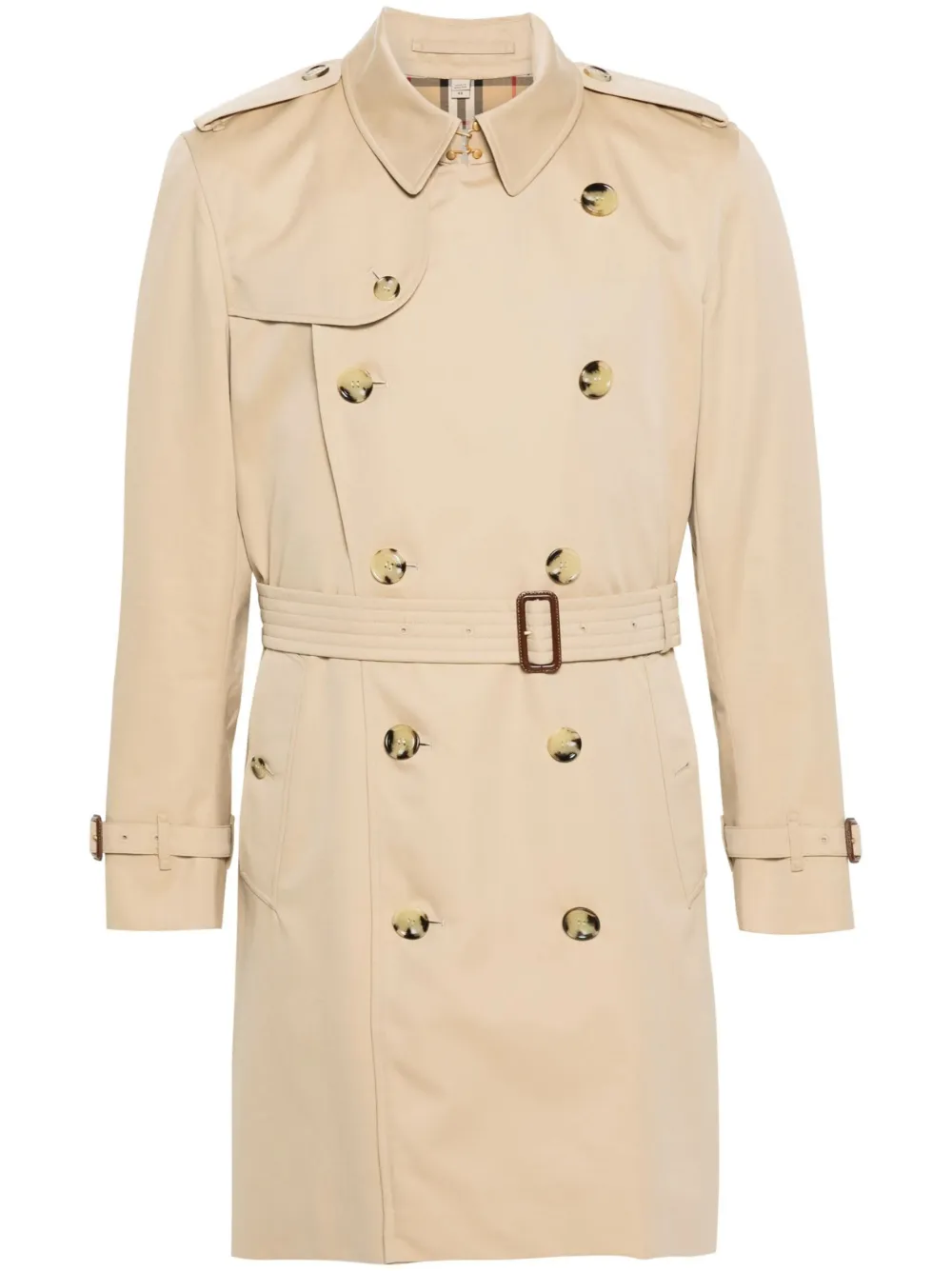 Burberry double-breasted cotton trench coat Beige