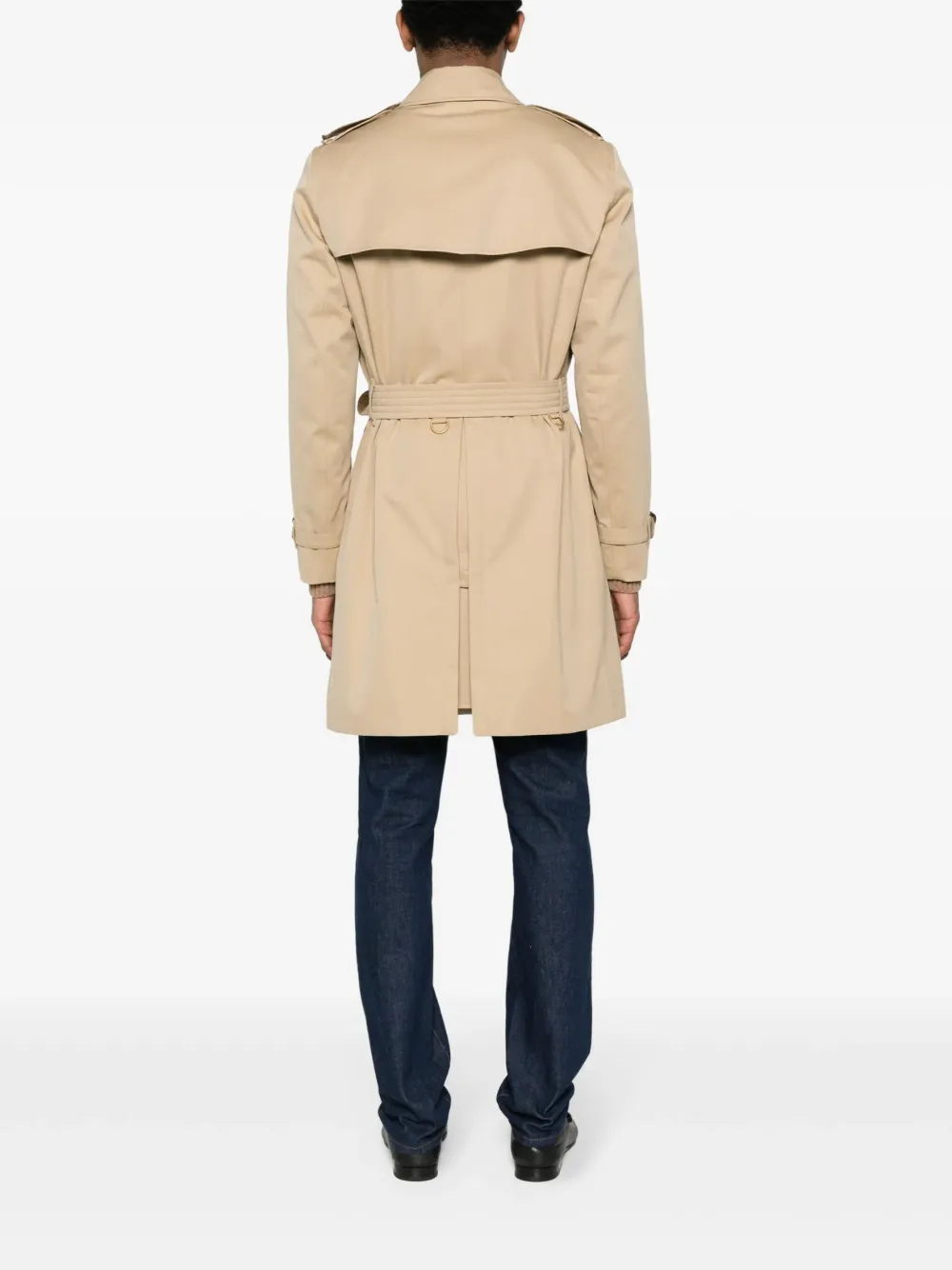 Burberry double-breasted cotton trench coat Beige