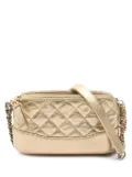 CHANEL Pre-Owned 2018 Quilted Metallic Aged Calfskin Gabrielle Clutch With Chain shoulder bag - Gold