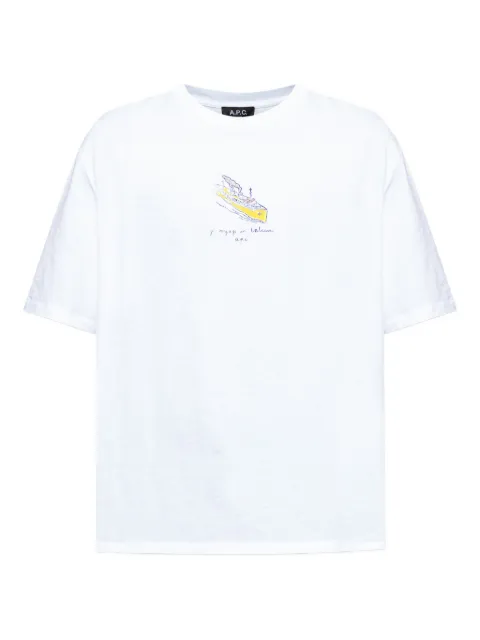A.P.C. playera con cuello redondo