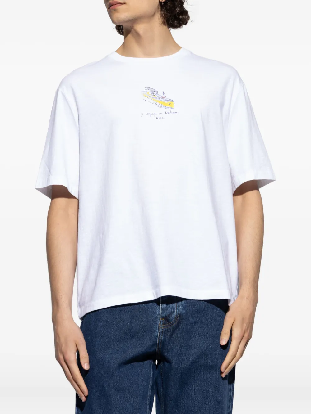 A.P.C. T-shirt met ronde hals Wit