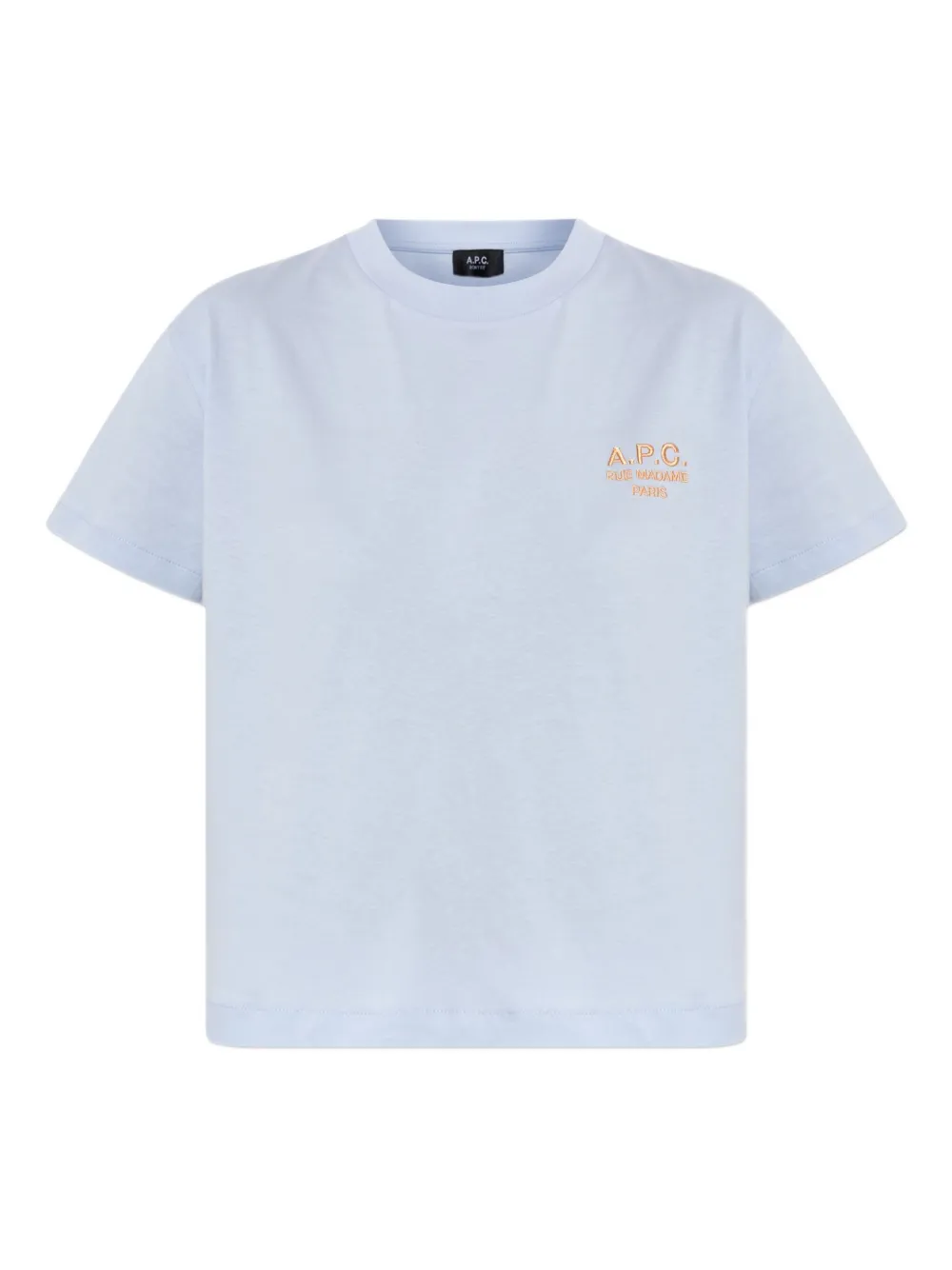 A.P.C. logo-embroidered T-shirt Blauw