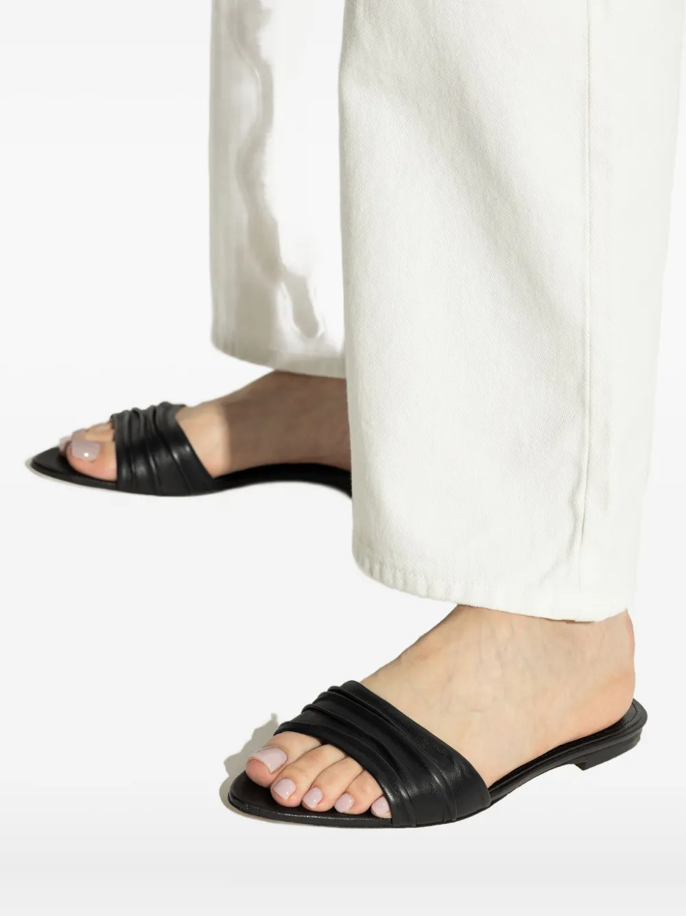 Iro Leather Sandals In Black