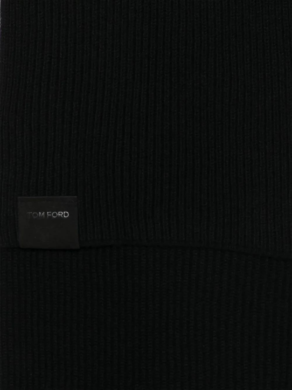 TOM FORD ribbed scarf - Zwart