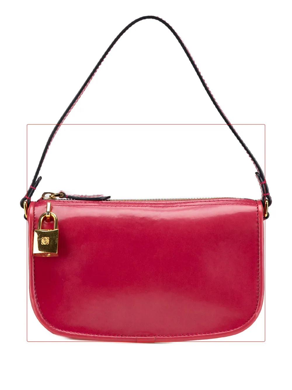 Pre-owned Loewe 2008 Anagram Leather Padlock Shoulder Bag