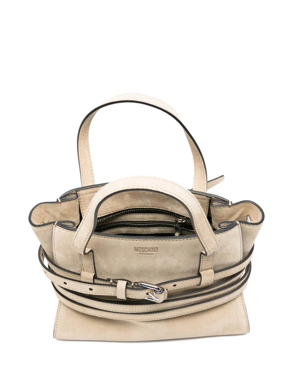 Moschino Tie Me shopper met ceintuur Beige