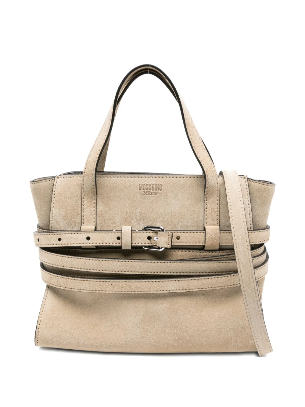Moschino Tie Me shopper met ceintuur Beige