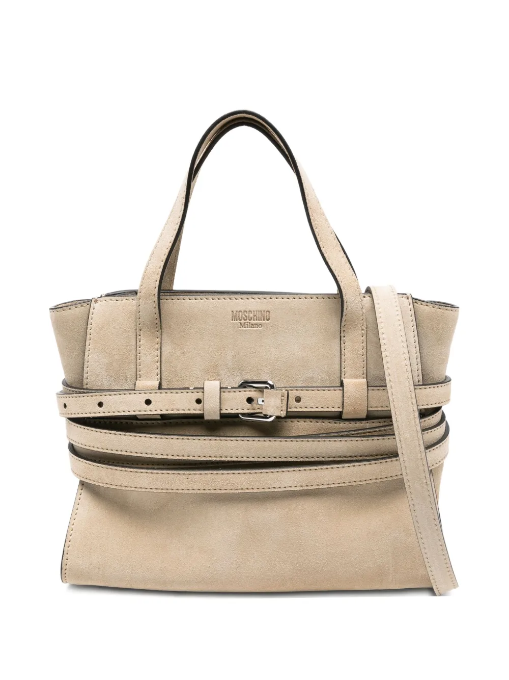 Moschino Tie Me shopper met ceintuur Beige