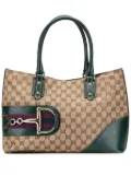 Gucci Pre-Owned 2000-2015 GG Canvas Hasler Web tote bag - Green