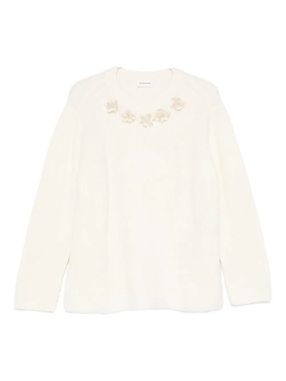 P.a.r.o.s.h Bead-embellished Sweater In Neutral