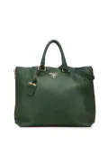 Prada Pre-Owned 2000-2024 Vitello Daino Side Zip Convertible Tote satchel - Green