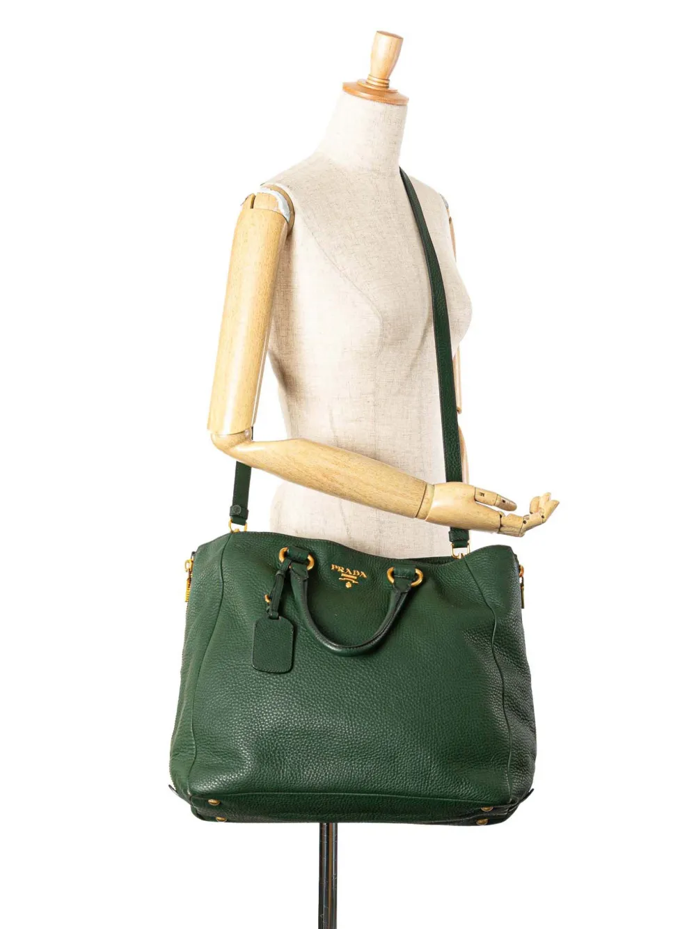 Prada Pre-Owned 2000-2024 Vitello Daino Side Zip Convertible Tote satchel | Pre-Owned | Image 2