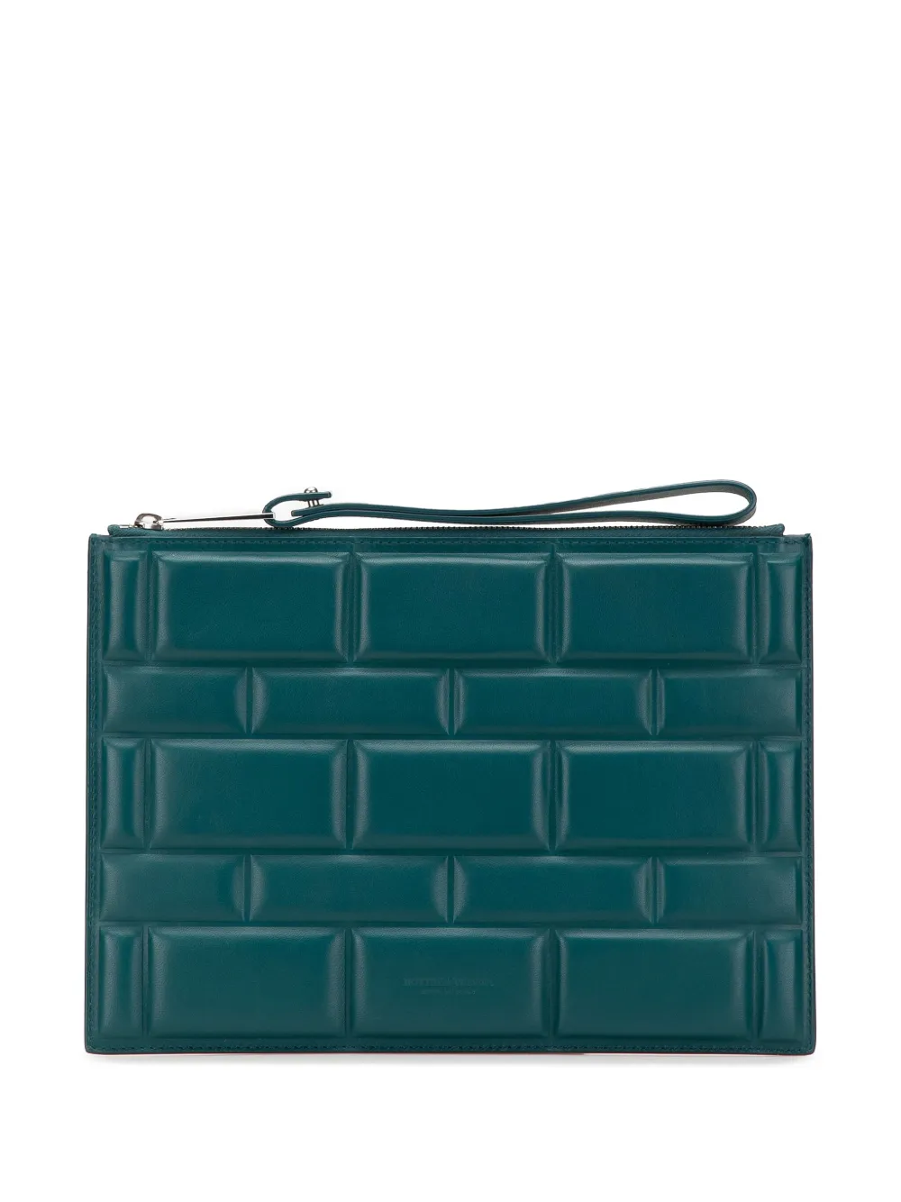 Bottega Veneta Pre-Owned 2012-2024 Leather Grid Zipped clutch bag - Bottega Veneta Pre-Owned 2012-2024 Leather Grid Zipped clutch bag -