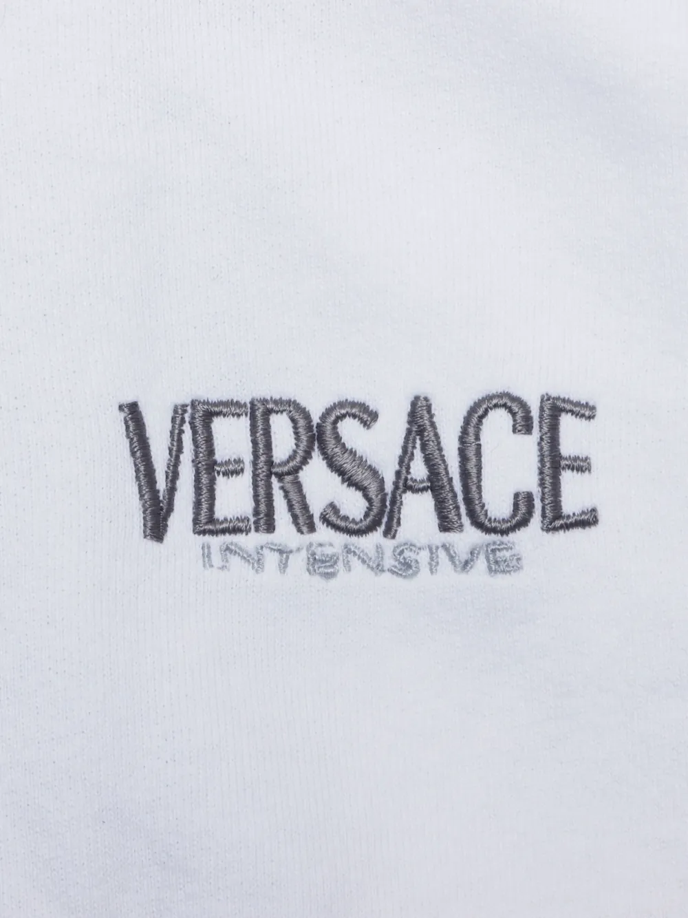 Pre-owned Versace 1990s Logo-embroidered Sweatshirt In White