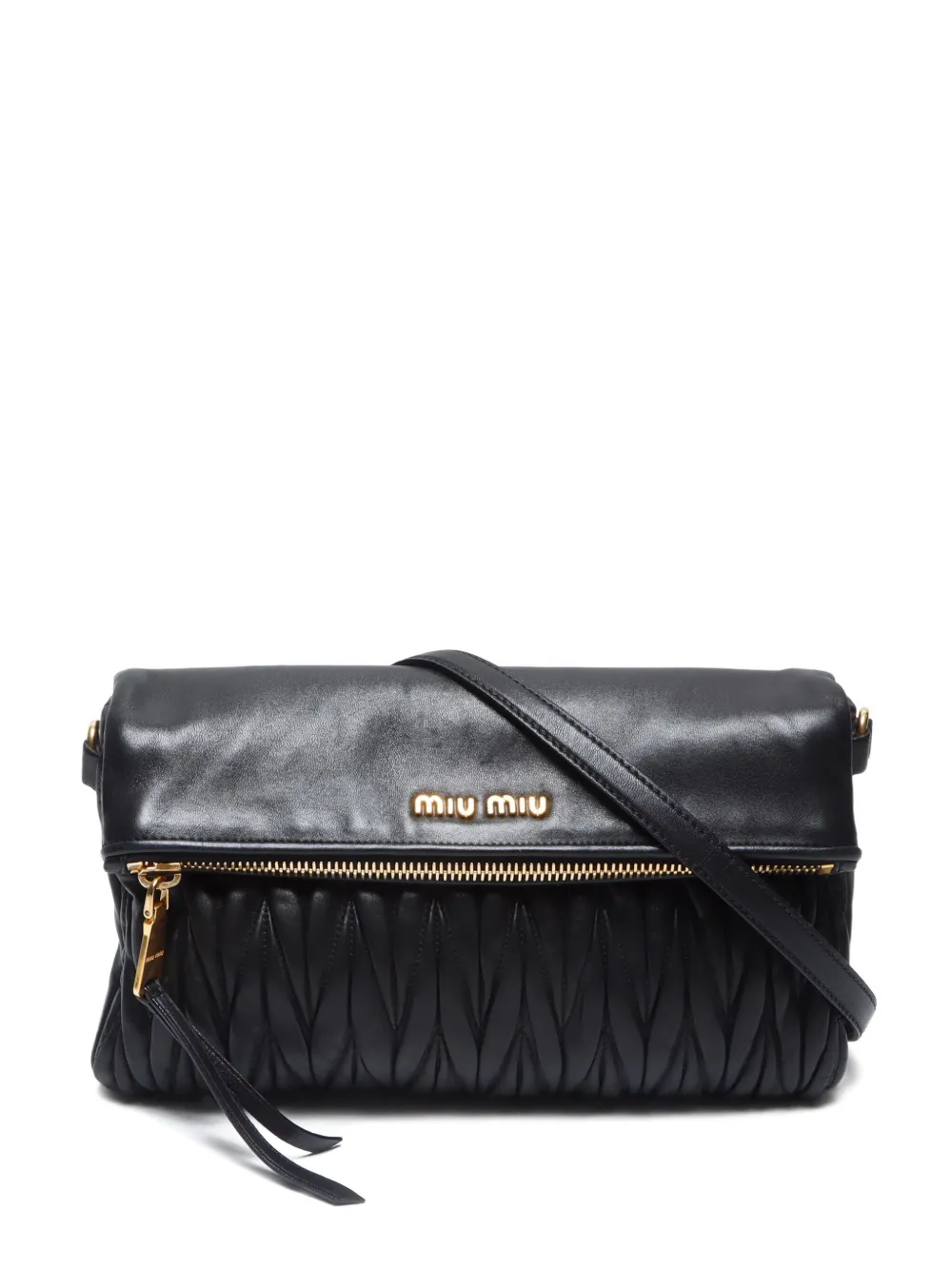 Miu Miu Pre-Owned 2010s matelassé shoulder bag | Black | Image 1