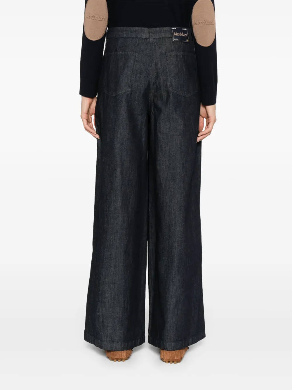 'S MAX MARA LOGO-PATCH TROUSERS