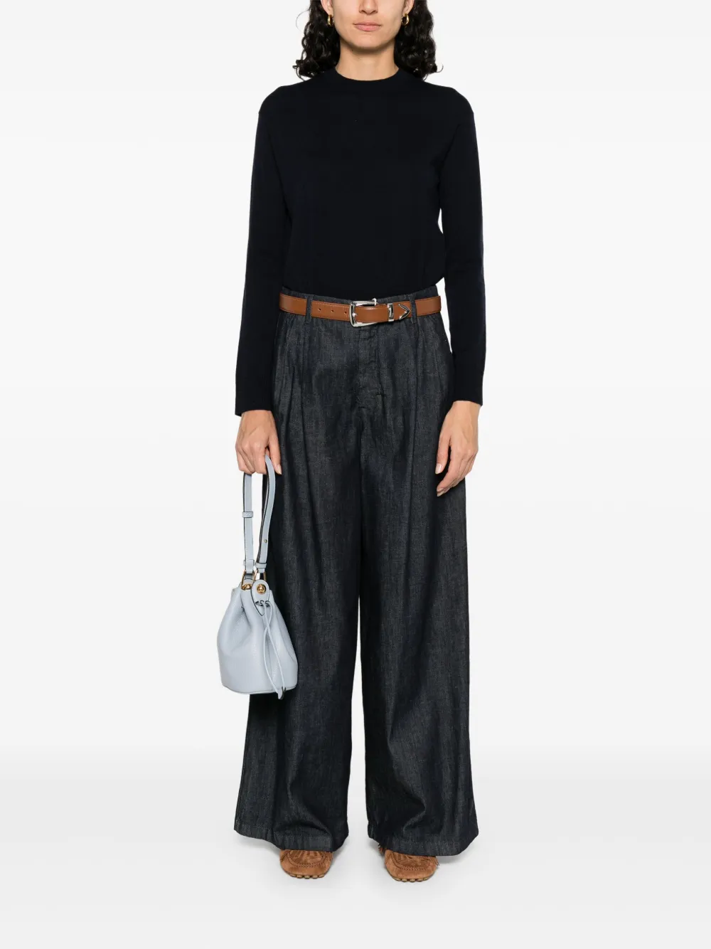 'S Max Mara logo-patch trousers - Blauw