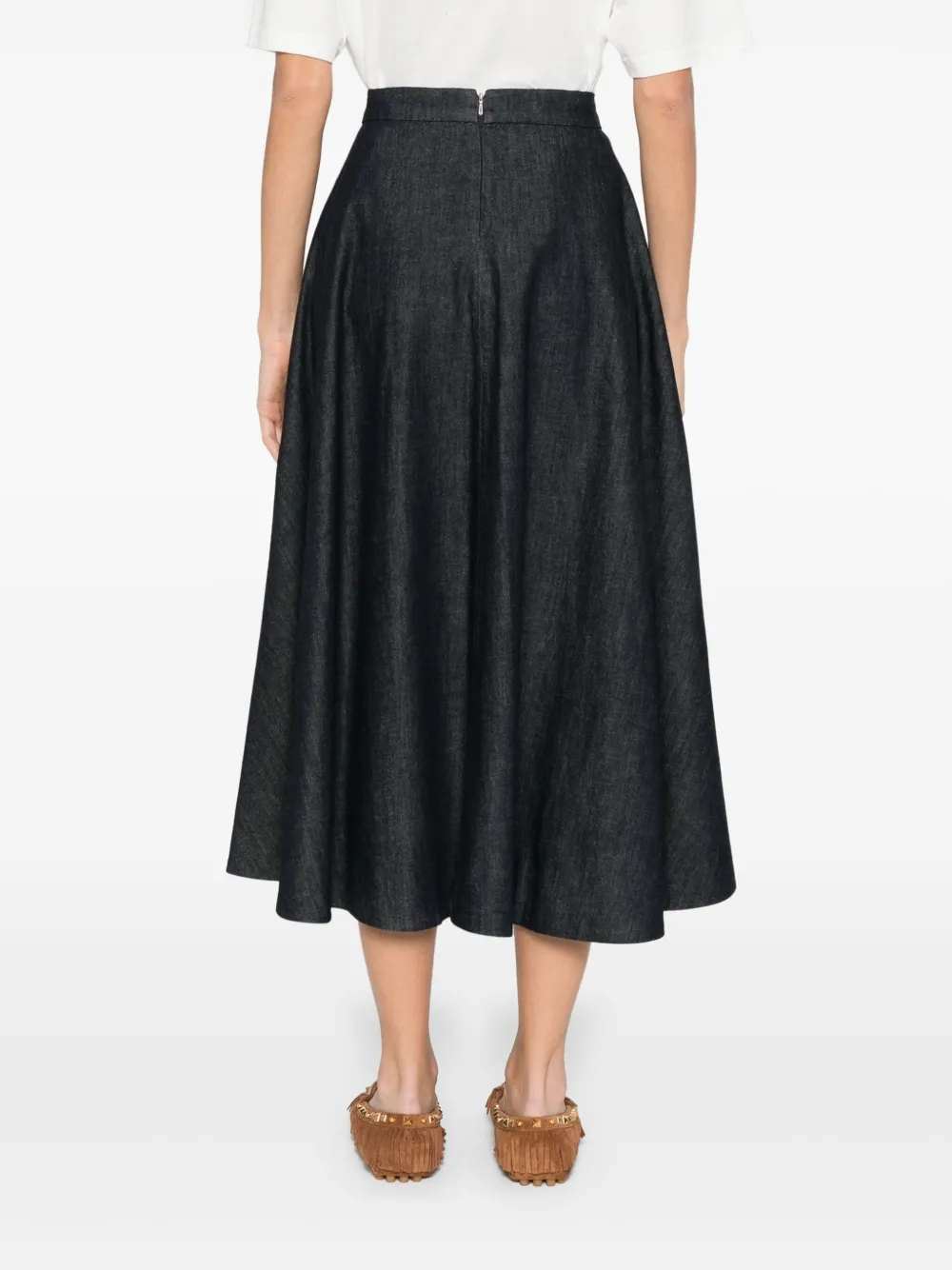 'S MAX MARA DENIM MIDI SKIRT