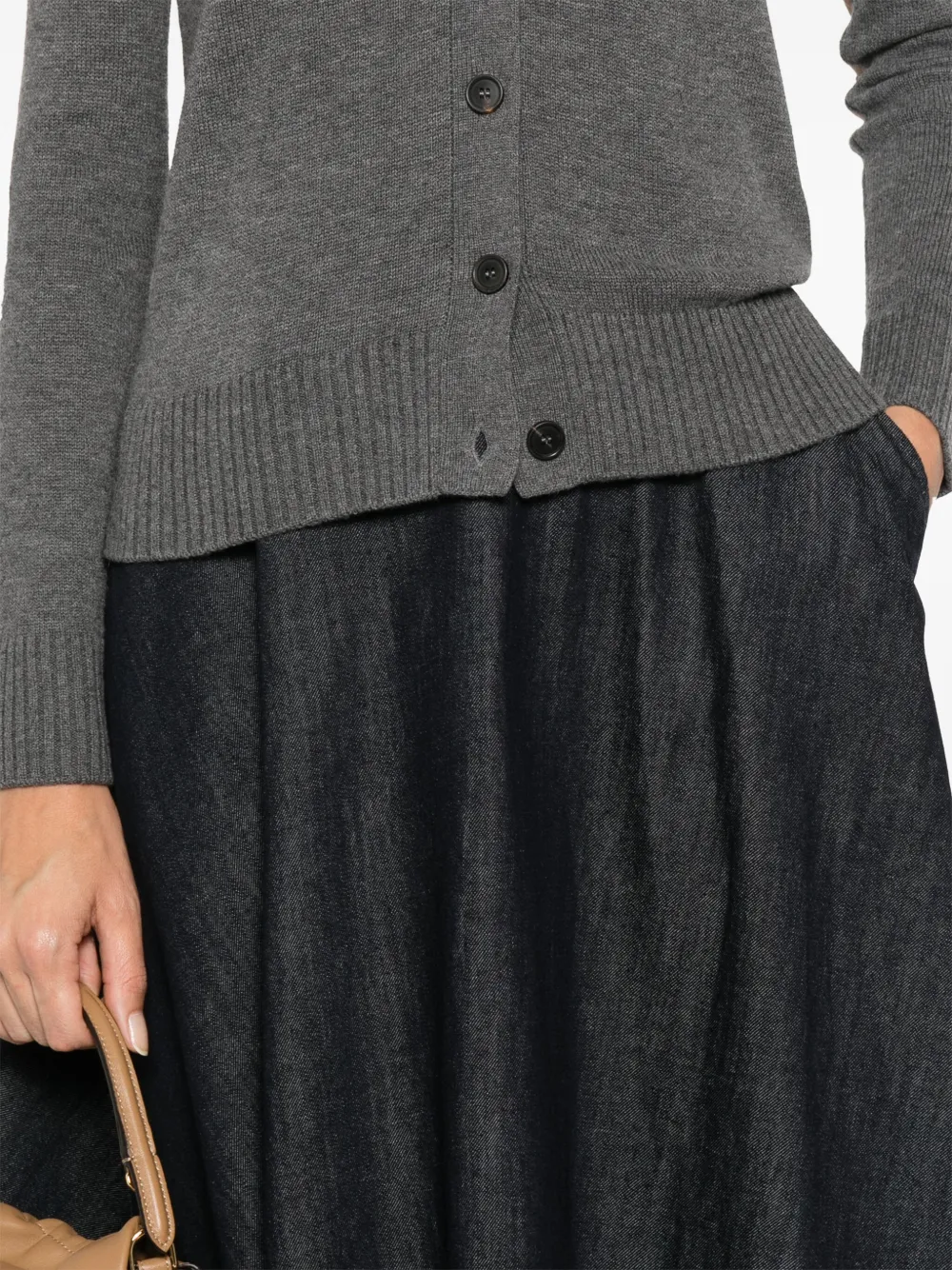 'S MAX MARA DENIM MIDI SKIRT