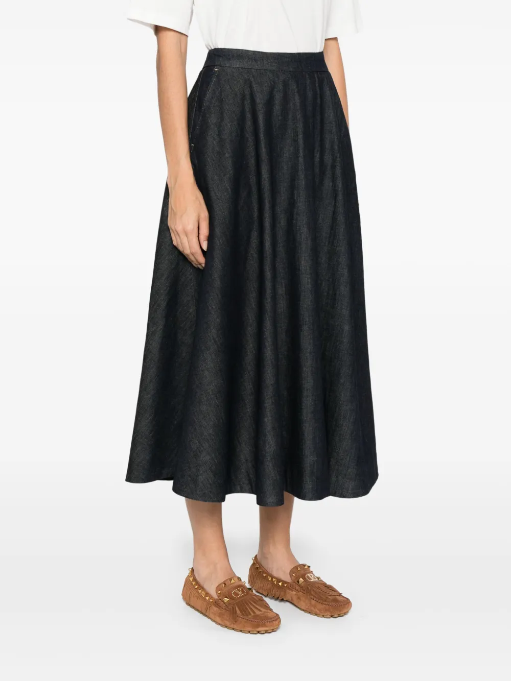 'S MAX MARA DENIM MIDI SKIRT