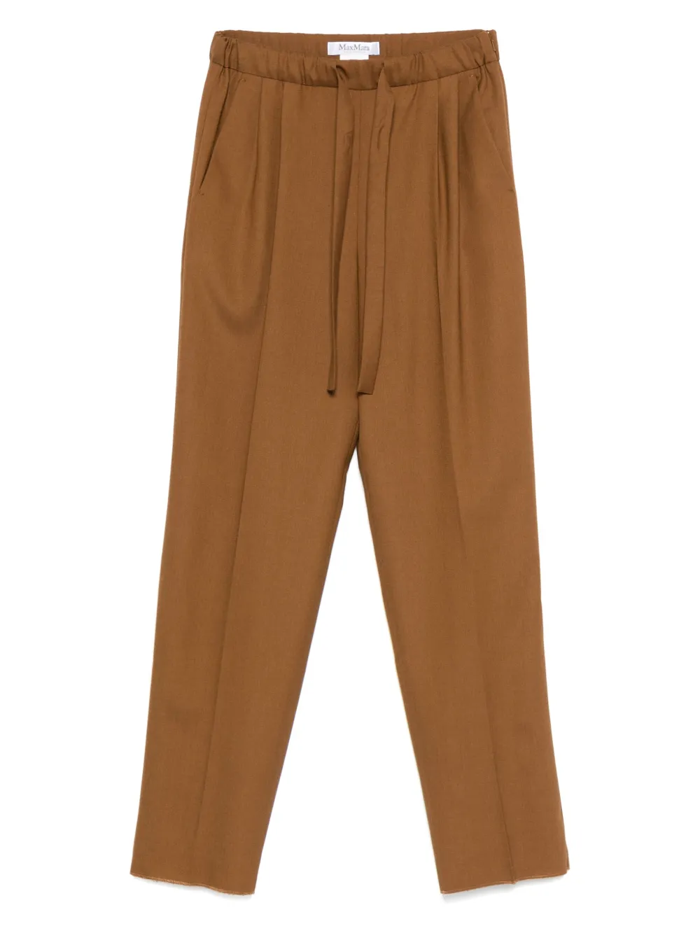Max Mara Straight broek van scheerwol Bruin