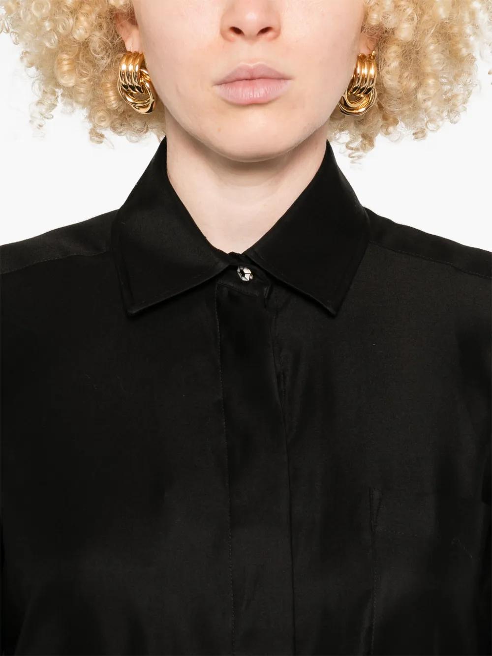Max Mara Katoenen blouse Zwart