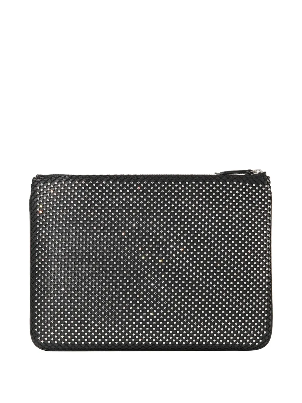 Jimmy Choo Diamond crystal-embellished zip pouch Zwart