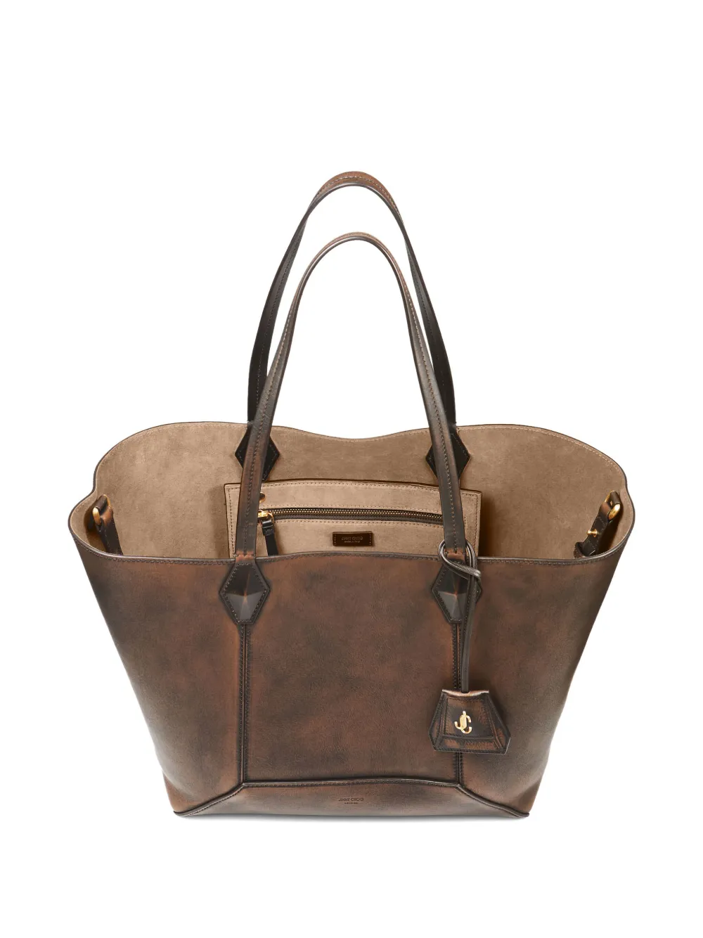 Jimmy Choo medium Diamond leather shoulder bag Bruin