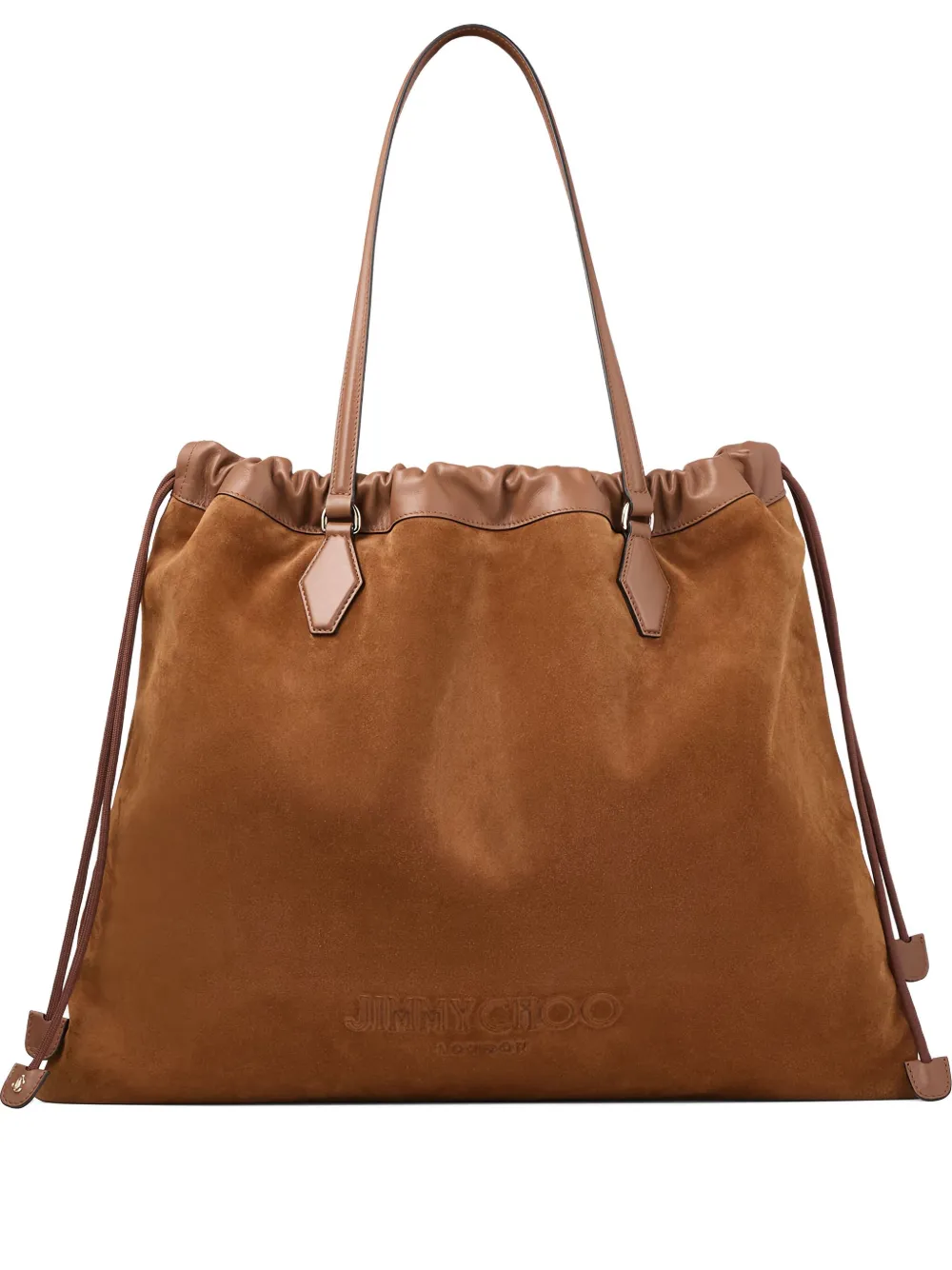 Jimmy Choo Drawstring suede tote bag Bruin