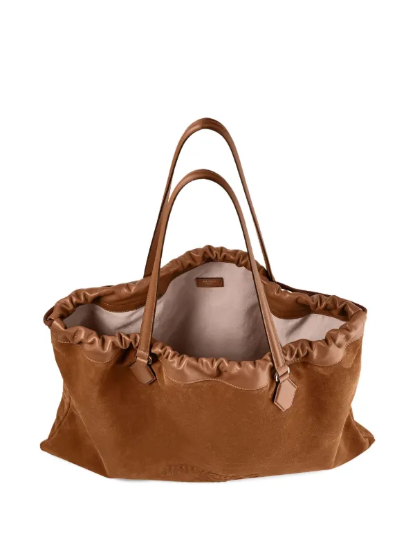 Jimmy Choo Drawstring Suede Tote Bag | Brown | FARFETCH RO