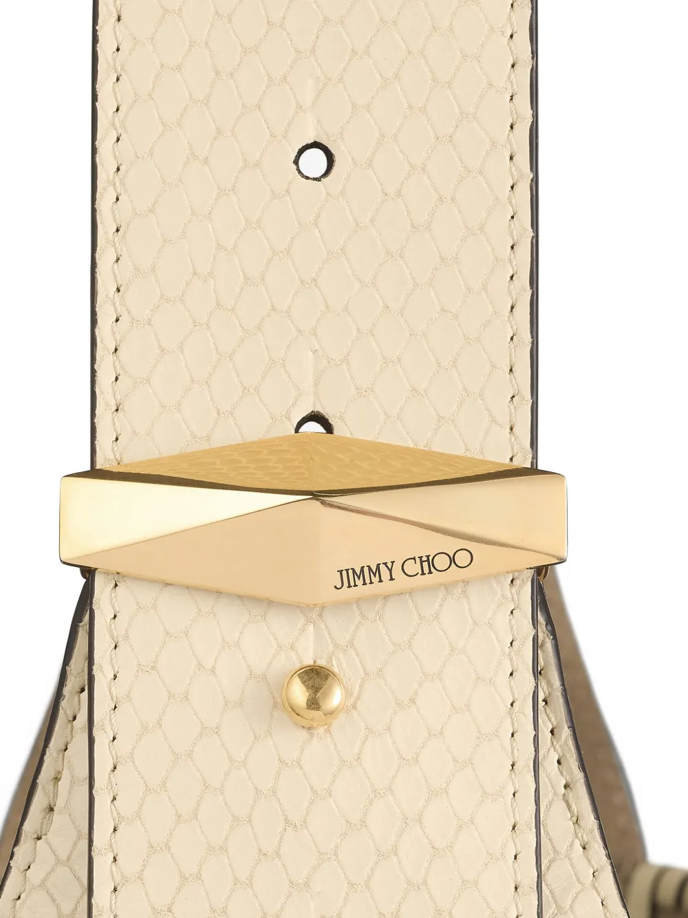 Jimmy Choo Diamond medium leren schoudertas Beige