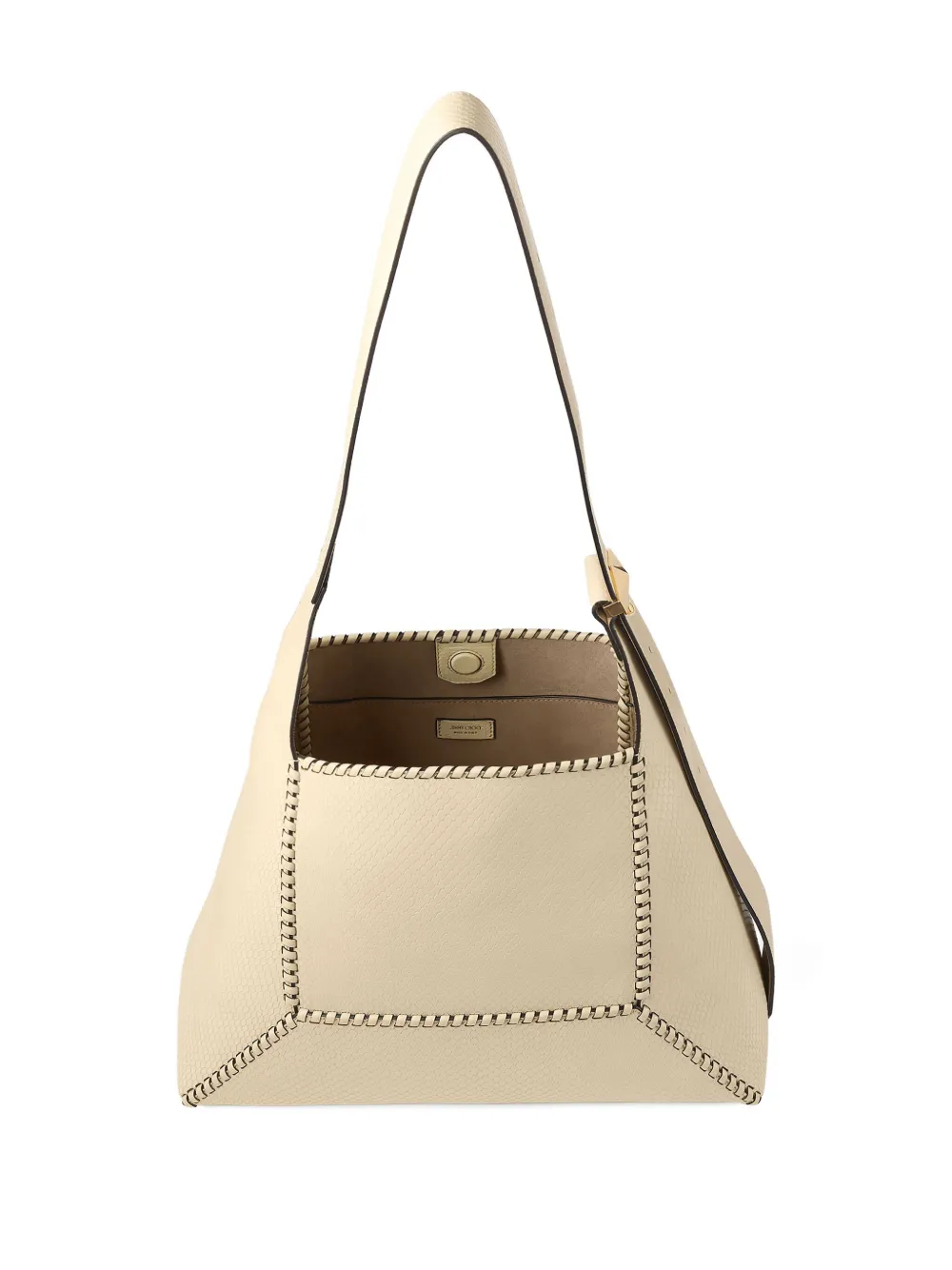 Jimmy Choo Diamond medium leren schoudertas Beige