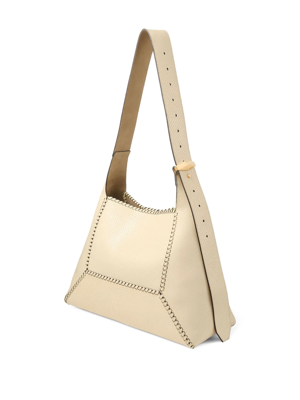 Jimmy Choo Diamond medium leren schoudertas Beige
