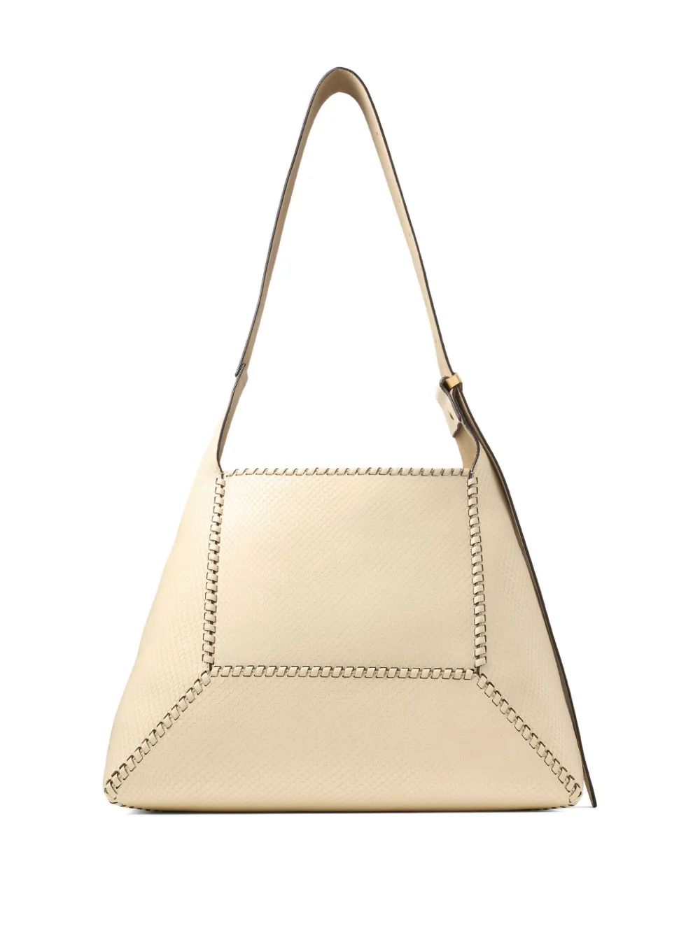 Jimmy Choo Diamond medium leren schoudertas Beige