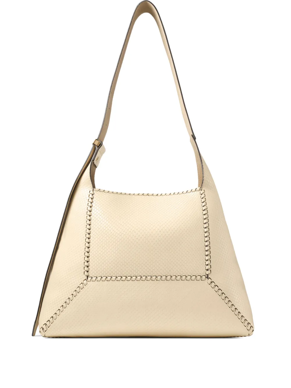 Jimmy Choo Diamond medium leren schoudertas Beige