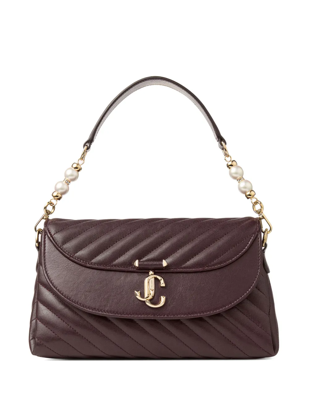 Jimmy Choo Curve quilted shoulder bag Bruin