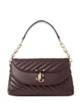 Jimmy Choo Curve quilted shoulder bag - Brown