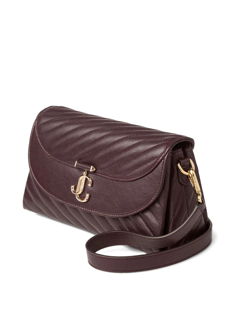Jimmy Choo Curve quilted shoulder bag Bruin