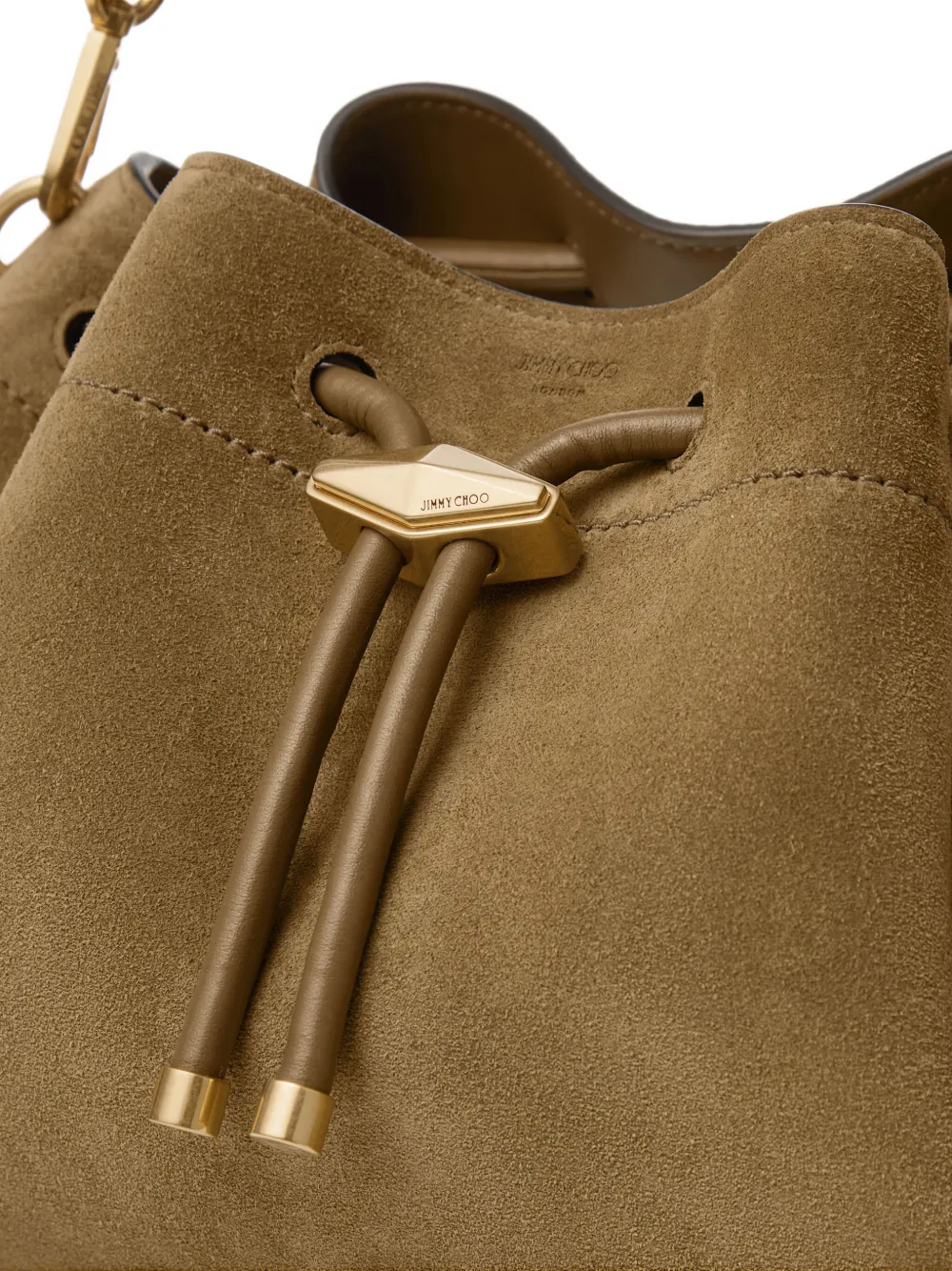 Jimmy Choo Cinch M suede shoulder bag Groen